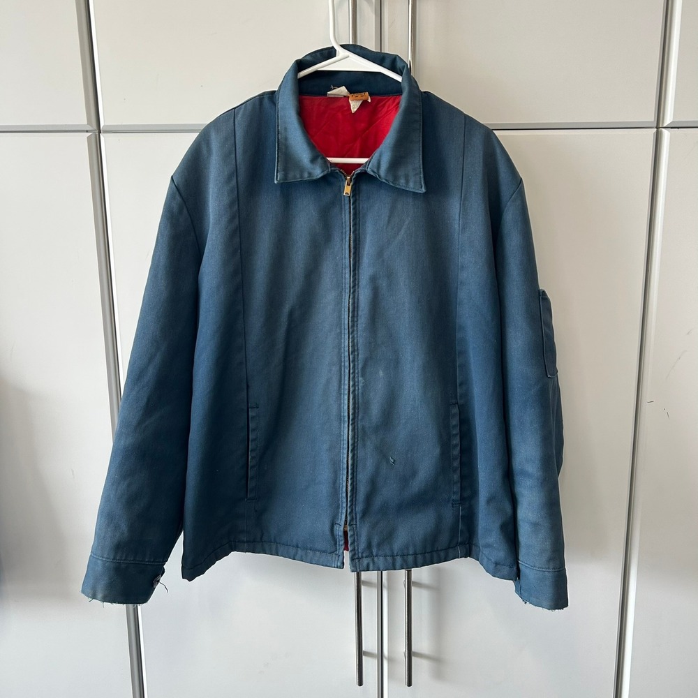 Read!! Big Ben by Wrangler Vintage Navy Work Jacket Quilted Lined XL USA Made